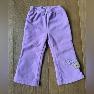 Carter’s baby girl fleece pants pajama pants purple size 18 months